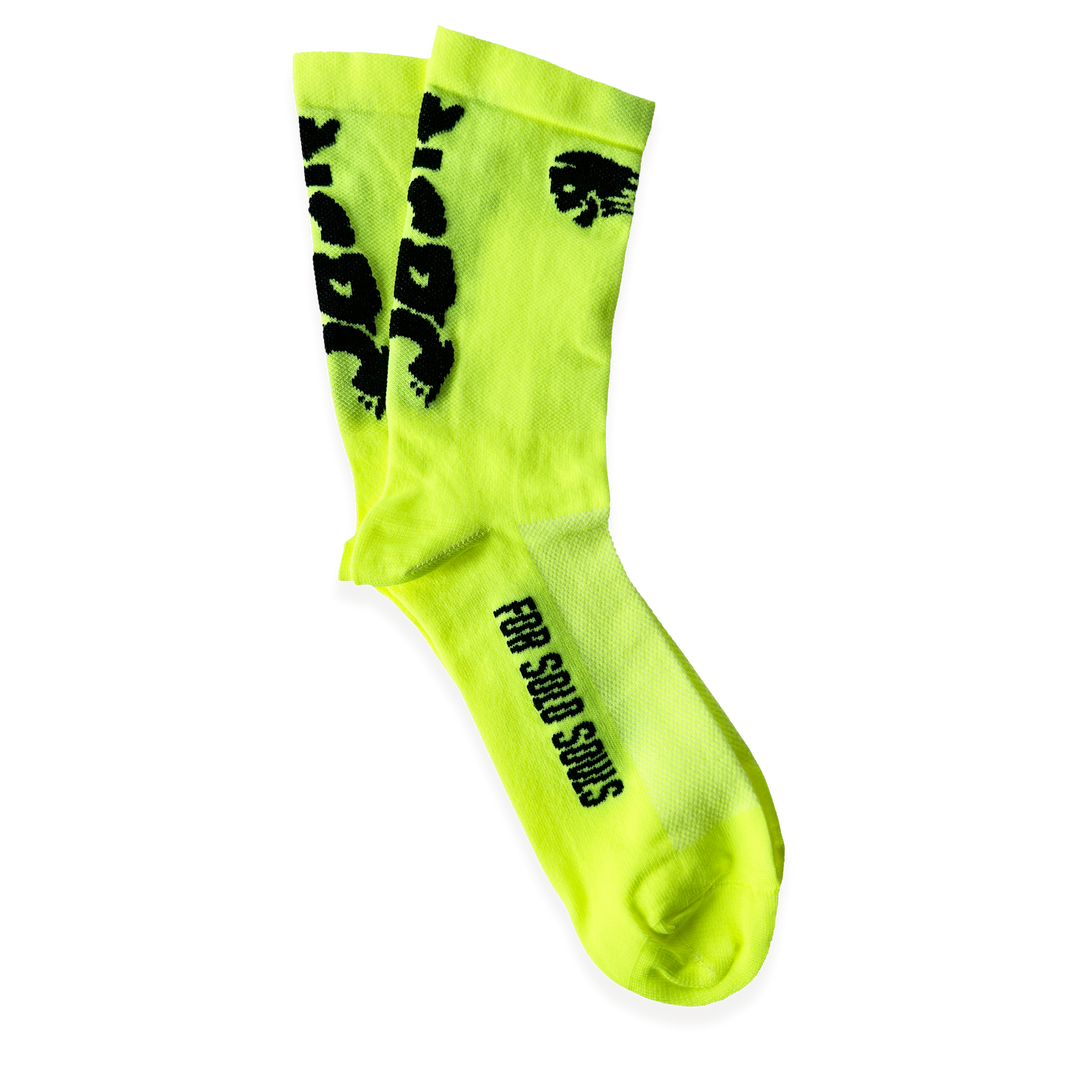 NCRC Running Socks - 2023 - Fluro Yellow