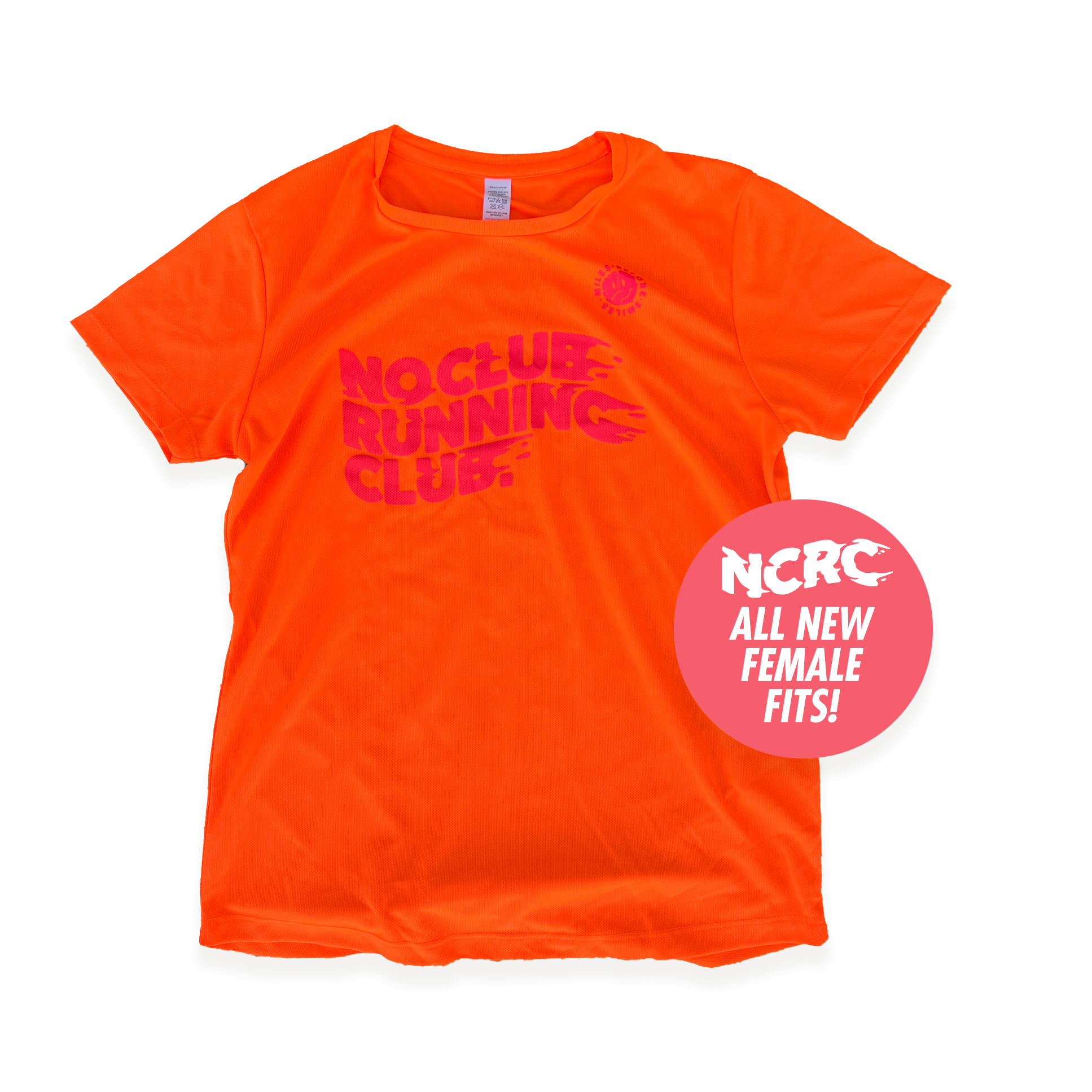 NCRC Female Fits: Autumn '23 - Limited Edition Short Sleeve Tee - Skelly - Fluro Orange
