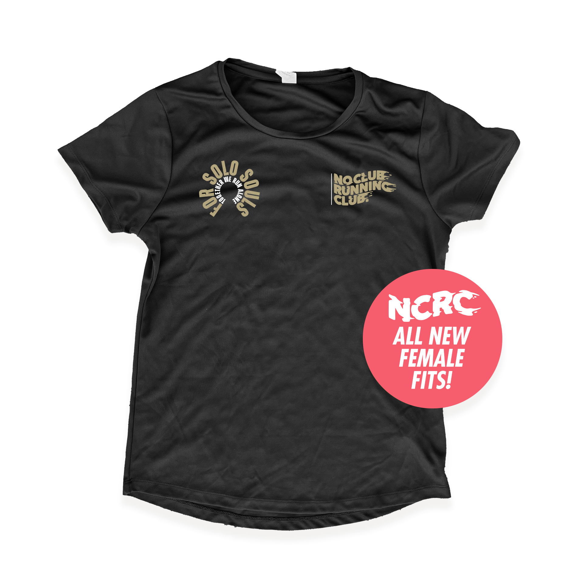 NCRC Female Fits: Autumn '23 - Limited Edition Short Sleeve Tee - Solo Souls - Black