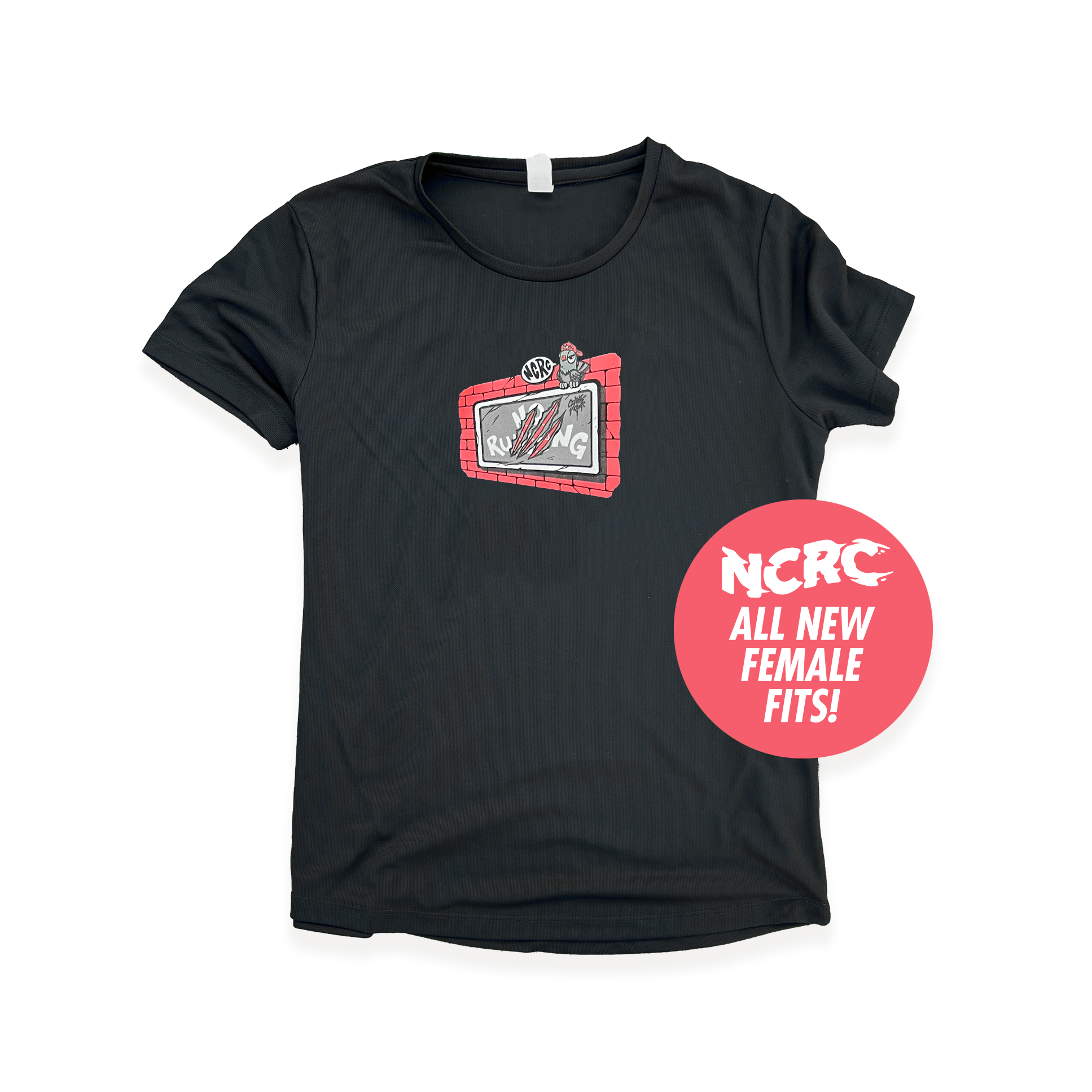 NCRC Female Fits: NCRC x Suave-Ski - Run The Roads - Black Short Sleeve Training Jersey