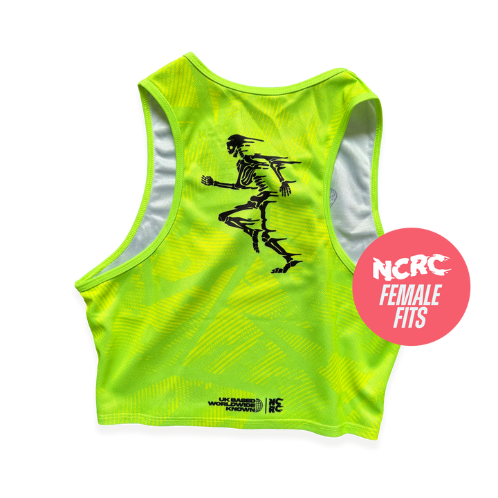NCRC Essentials V2: Female Fits - Crop Training Singlet - Lemon & Lime
