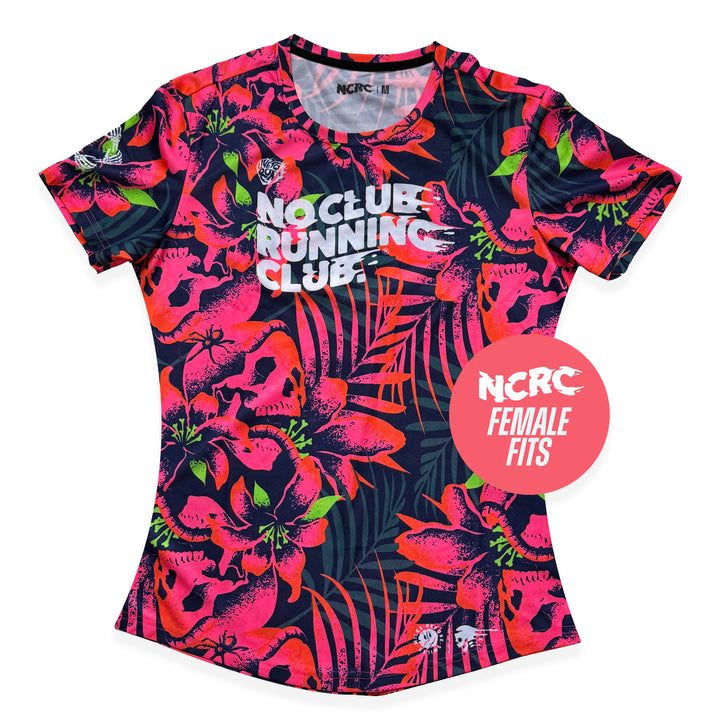 NCRC Female Fits: Bad Natured - Short Sleeve Training Jersey - Navy/Fluro Pink/Blood Orange/Fluro Green