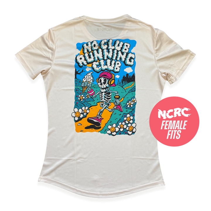 NCRC Female Fits: Good Times - Short Sleeve Training Jersey - Vanilla Ice Cream
