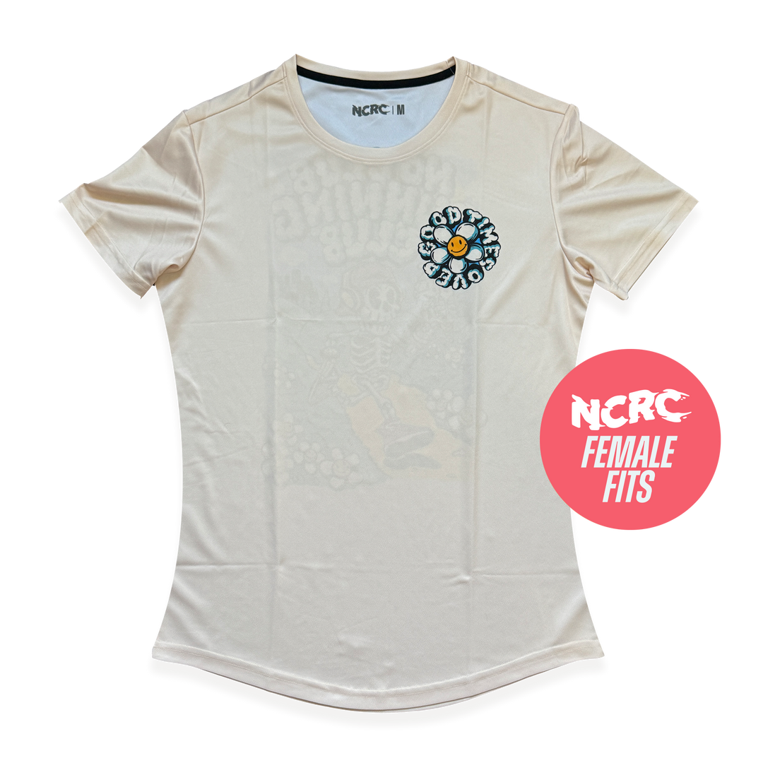 NCRC Female Fits: Good Times - Short Sleeve Training Jersey - Vanilla Ice Cream