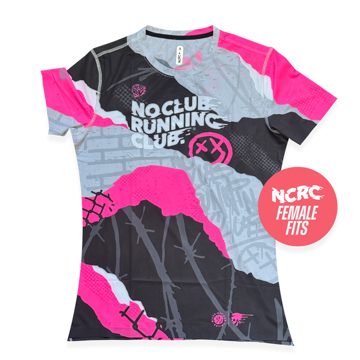 NCRC + : Female Fits -  Race Day Tee - Tore Up - Fluro Pink / Magenta
