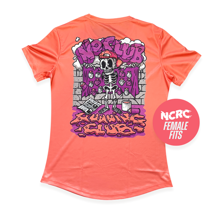 NCRC Female Fits:  Vandal! - Short Sleeve Training Jersey - Mango NC25