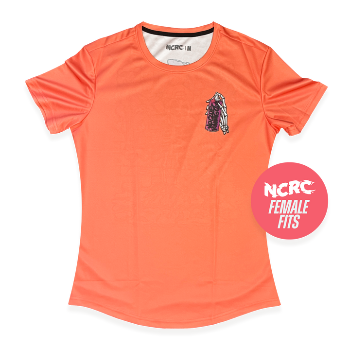 NCRC Female Fits:  Vandal! - Short Sleeve Training Jersey - Mango NC25