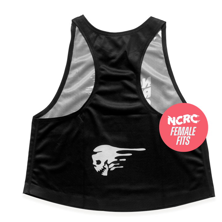 NCRC Essentials V3: Female Fits - Loose Crop Training Singlet - Black
