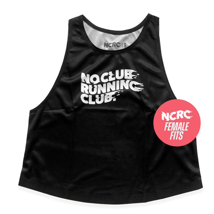 NCRC Essentials V3: Female Fits - Loose Crop Training Singlet - Black