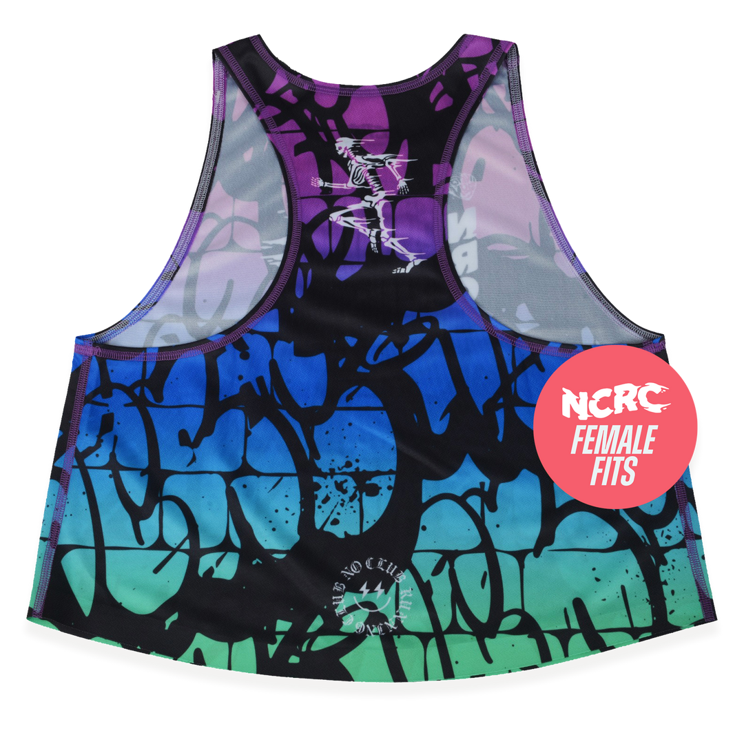 NCRC Female Fits: Brick By Brick - Loose Crop Training Singlet  - Blended Purple