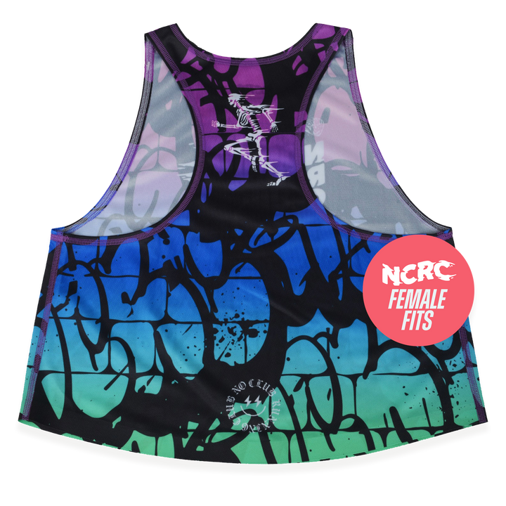 NCRC Female Fits: Brick By Brick - Loose Crop Training Singlet  - Blended Purple