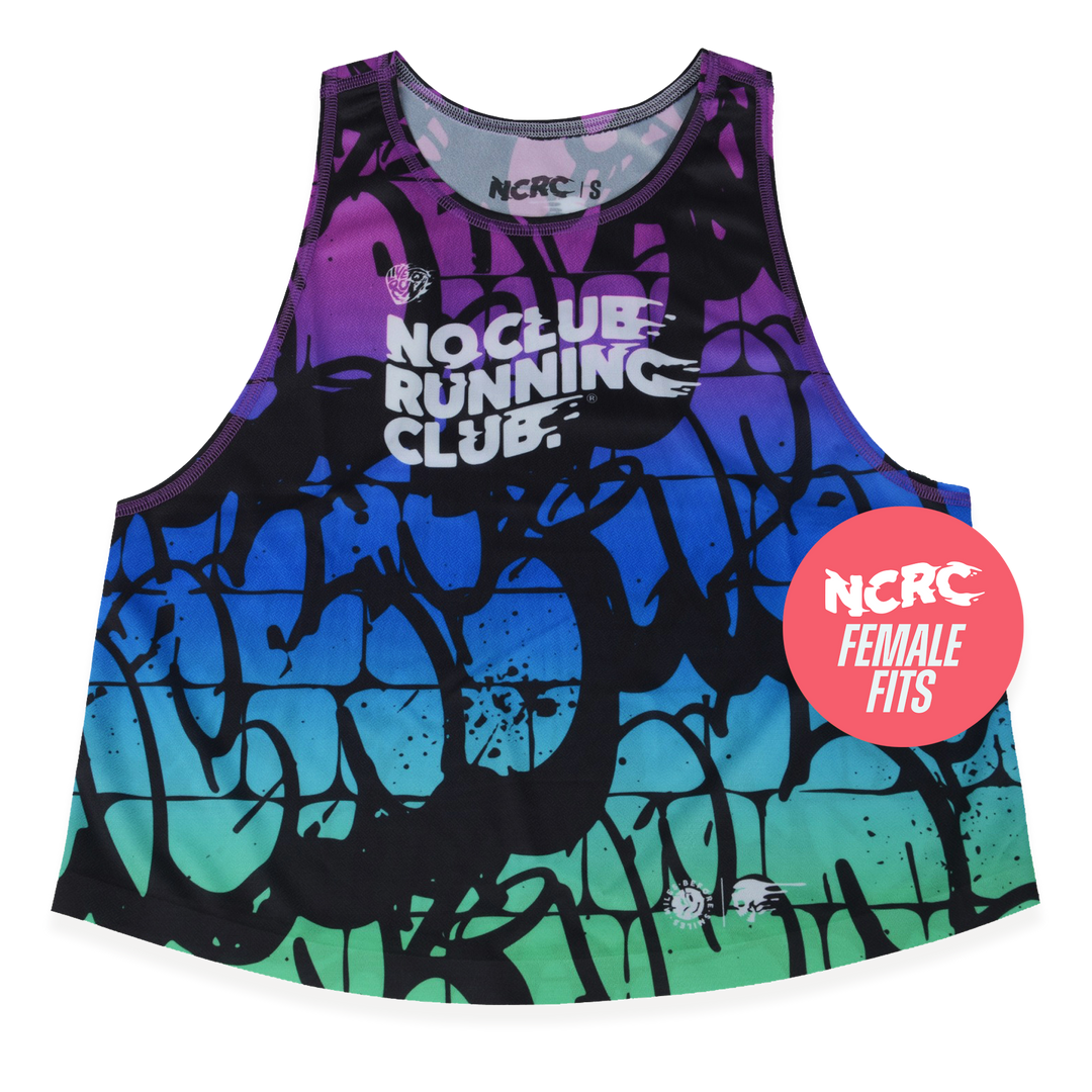 NCRC Female Fits: Brick By Brick - Loose Crop Training Singlet  - Blended Purple