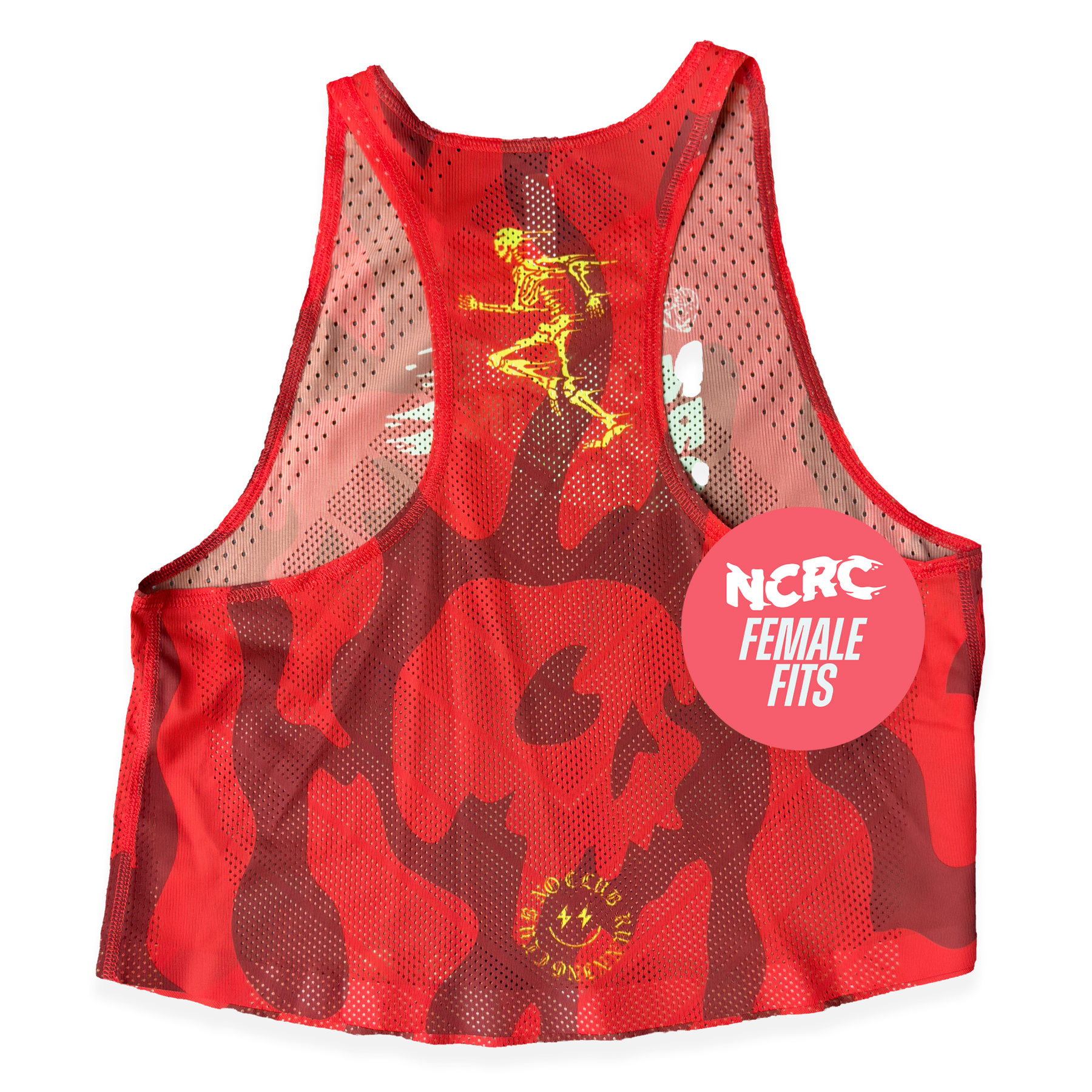NCRC + : Female Fits - Race Day Loose Crop 2026 - Tonal Camo - Red/Yel ...