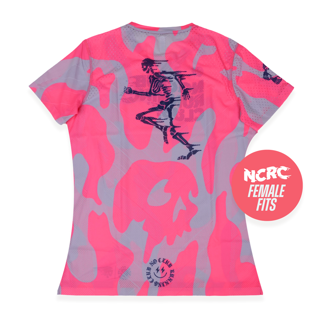 NCRC + : Female Fits: Pop Up Exclusives! - Race Day Tee 2026 - Tonal Camo - Fluro Pink/Lavender/Purple