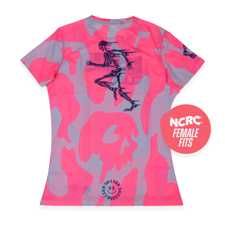 NCRC + : Female Fits: Pop Up Exclusives! - Race Day Tee 2026 - Tonal Camo - Fluro Pink/Lavender/Purple