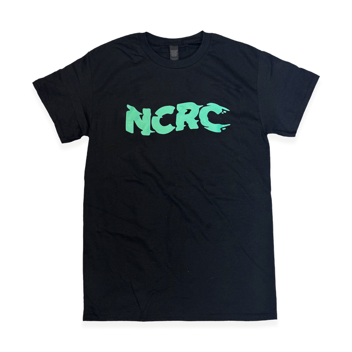 NCRC Unisex Fits:  ALL CAPS - 100% Cotton Lifestyle T-Shirt - Black/Mint