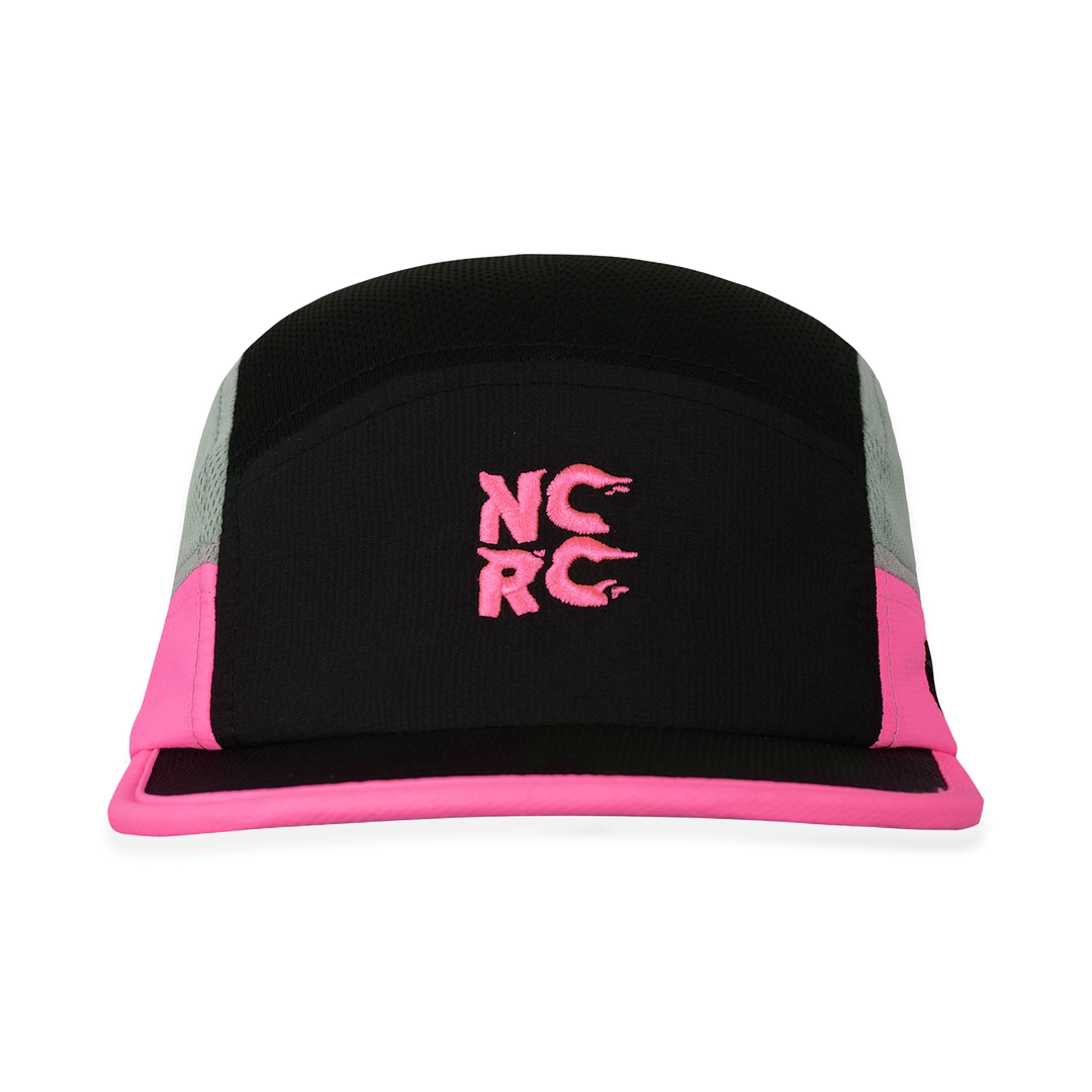 NCRC Headwear -  Short Peak Cap Summer '25 - Grey/Black/Magenta