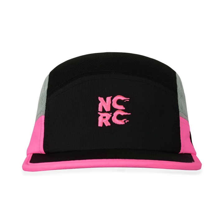 NCRC Headwear -  Short Peak Cap Summer '25 - Grey/Black/Magenta