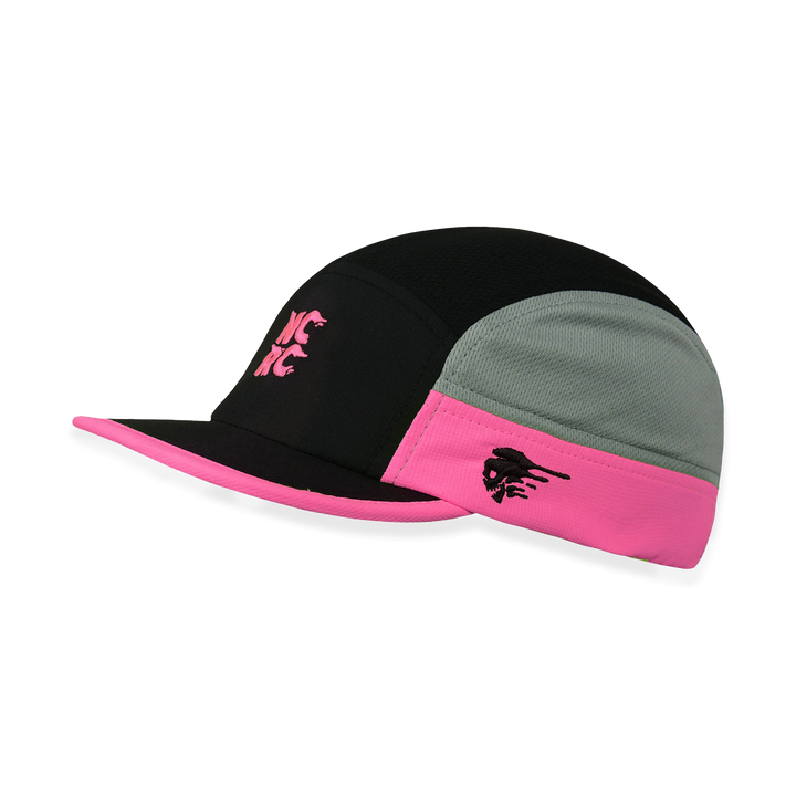 NCRC Headwear -  Short Peak Cap Summer '25 - Grey/Black/Magenta