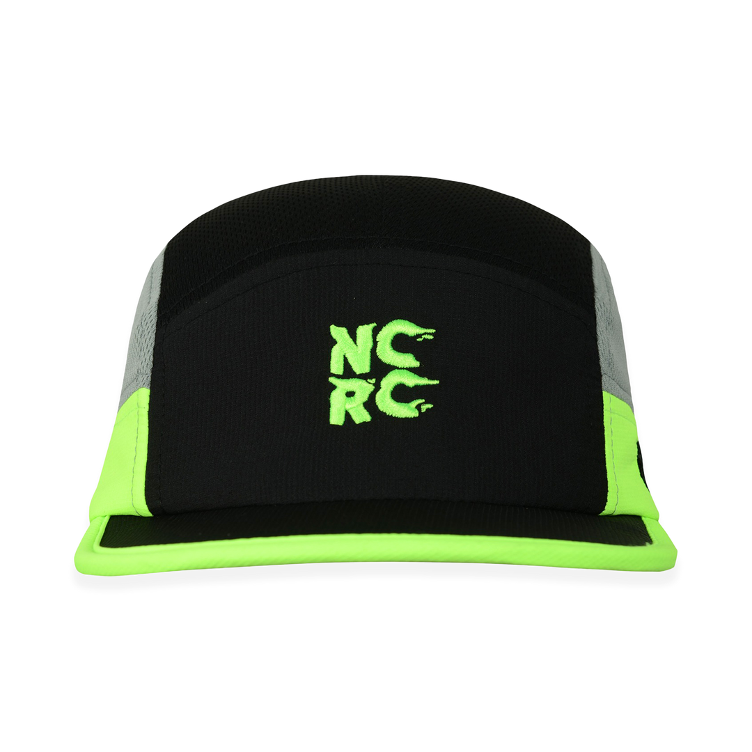 NCRC Headwear -  Short Peak Cap Summer '25 - Grey/Black/Volt Yellow