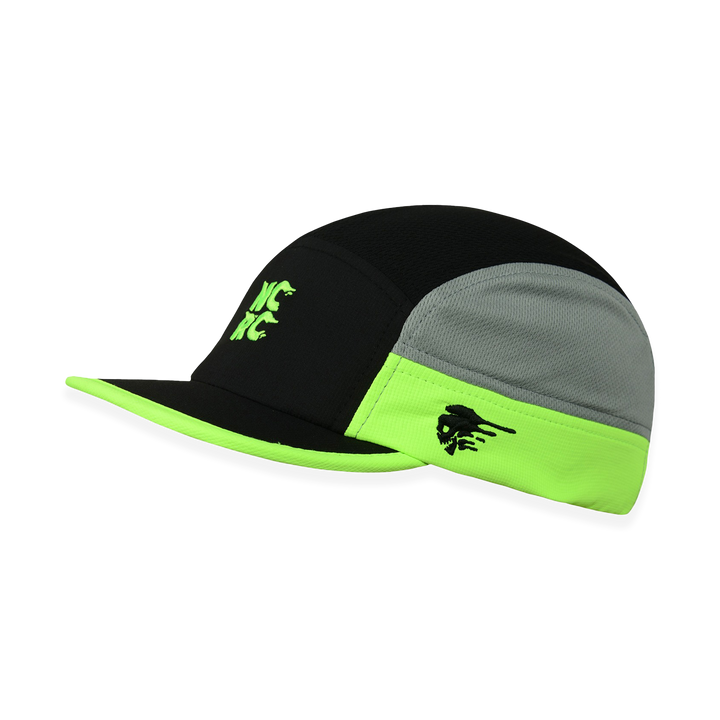 NCRC Headwear -  Short Peak Cap Summer '25 - Grey/Black/Volt Yellow