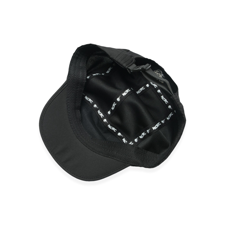 NCRC Headwear -  Pop Up Exclusives! Short Peak Cap Black On Black With Iridescent Branding