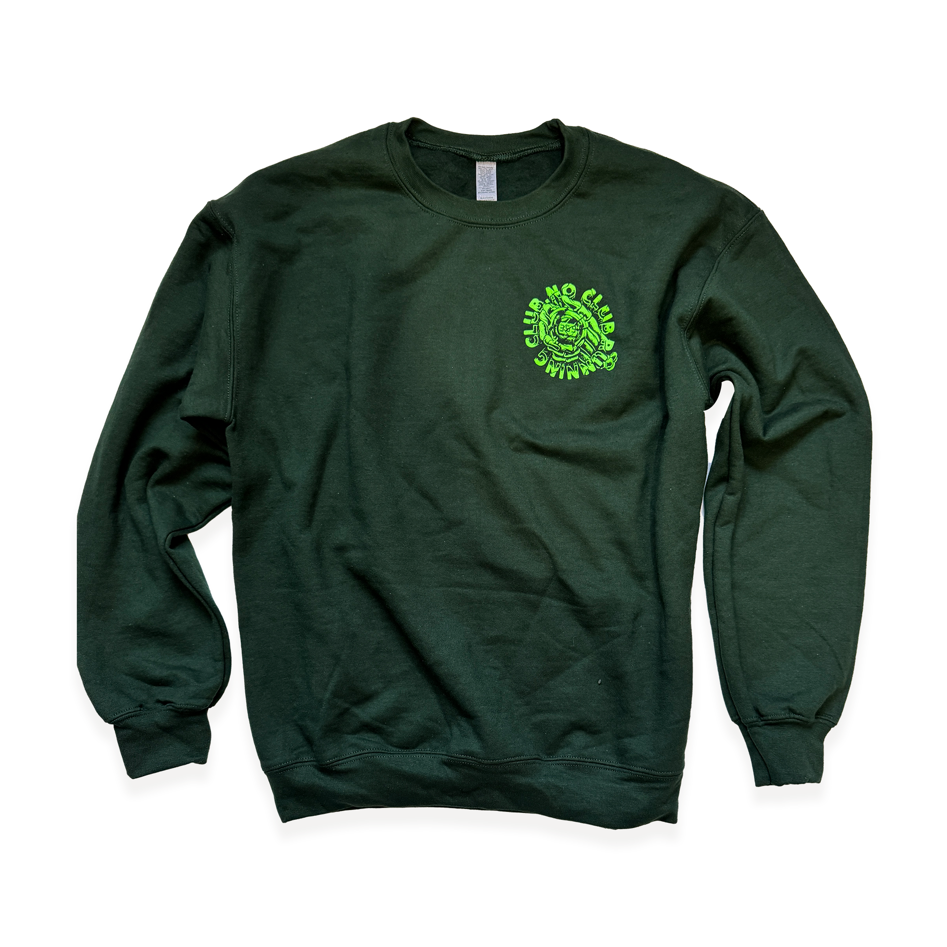Forest green top crew neck sweatshirt