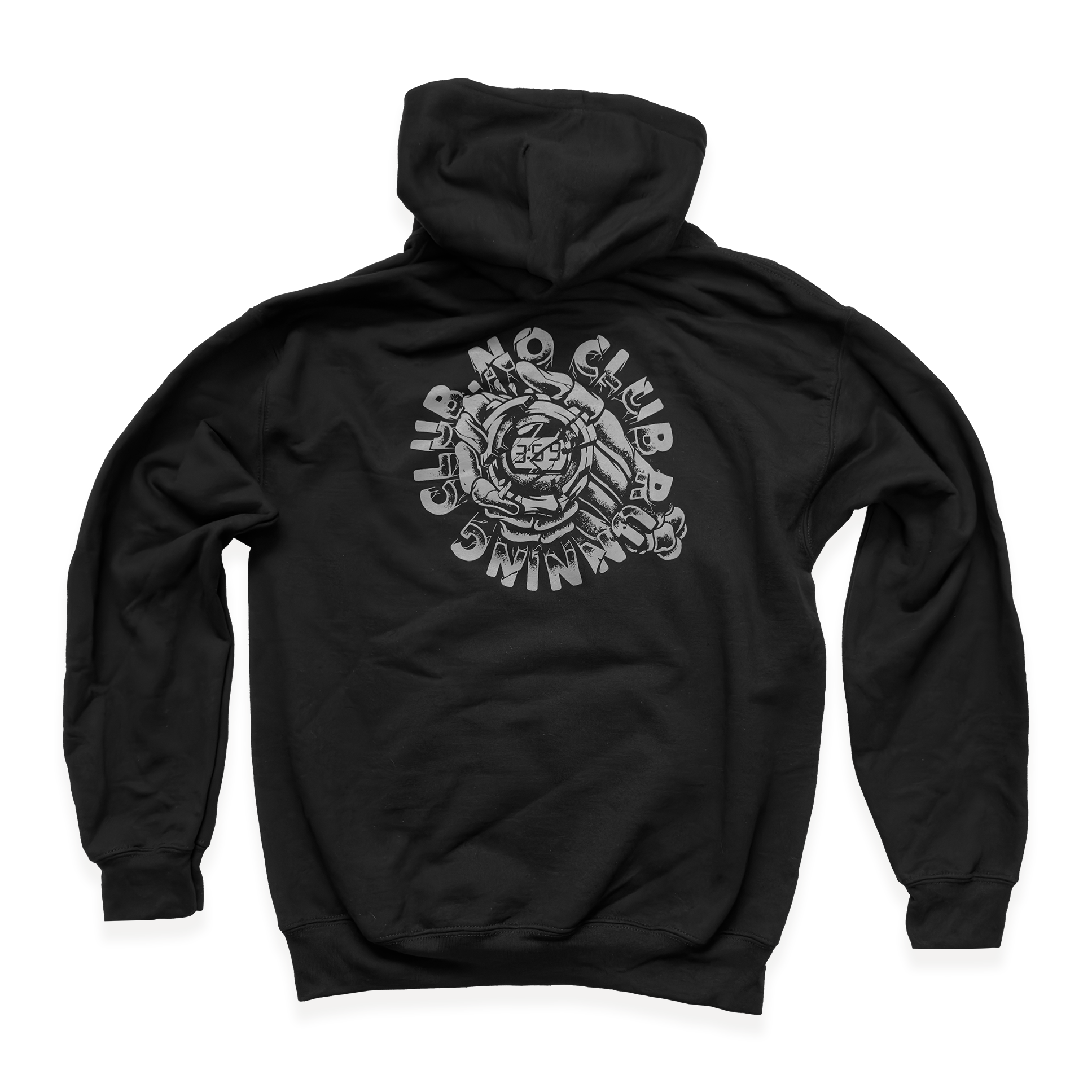 NCRC Unisex Fits:  STOPWATCH - Dryblend Pullover Hoodie - Black