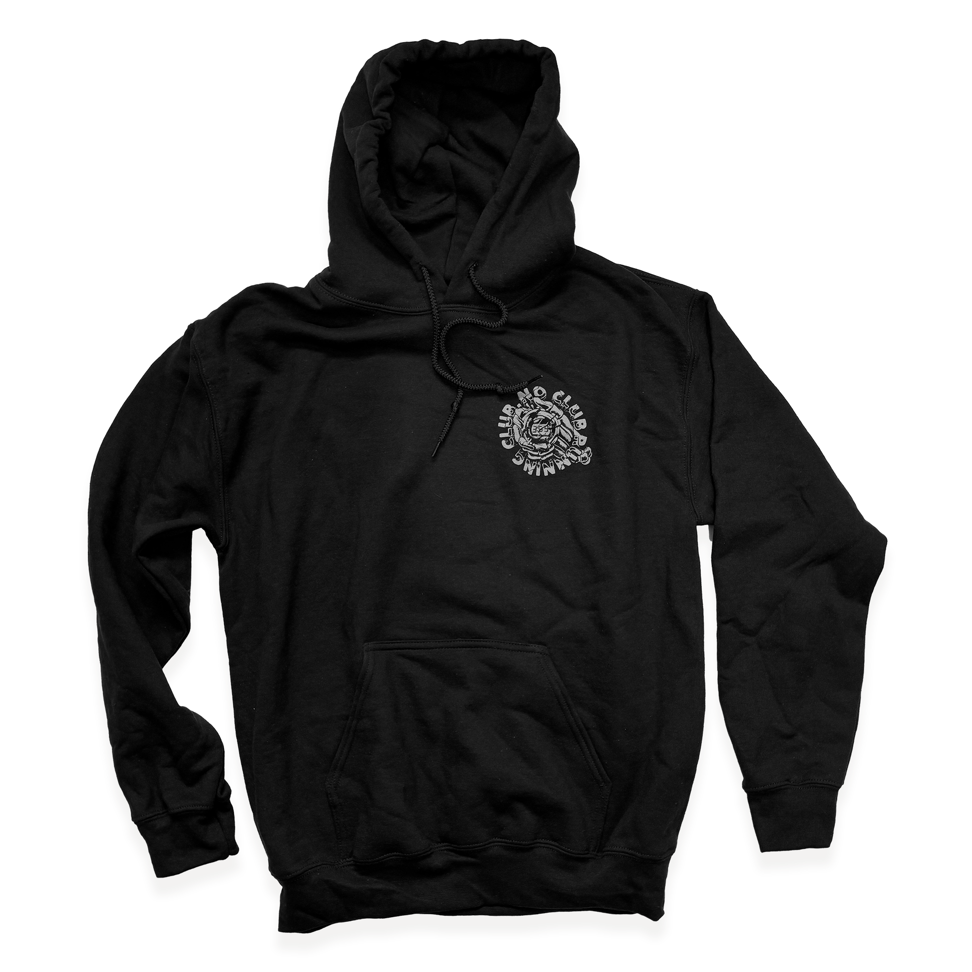 NCRC Unisex Fits:  STOPWATCH - Dryblend Pullover Hoodie - Black