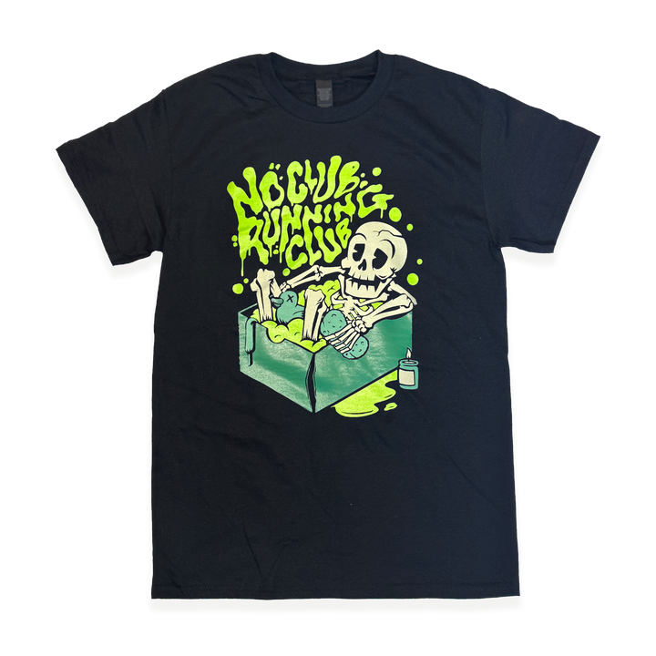 NCRC Unisex Fits:  Rest Day - 100% Cotton Lifestyle T-Shirt -  Black/Volt/Teal