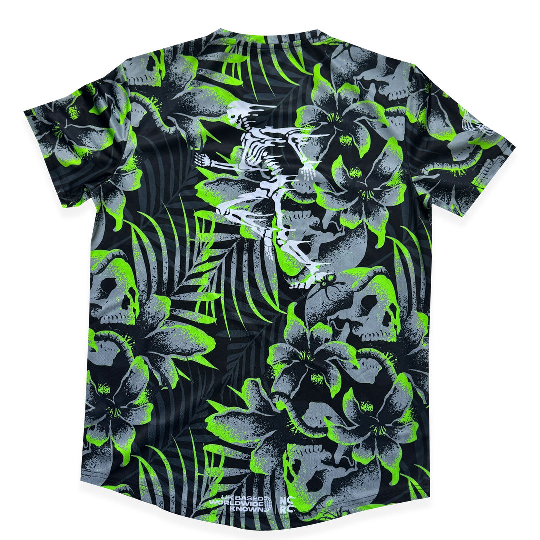 NCRC Unisex Fits: Bad Natured - Short Sleeve Training Jersey - Black/Grey/Fluro Green