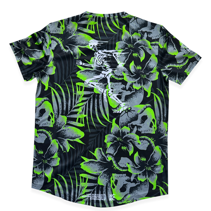 NCRC Unisex Fits: Bad Natured - Short Sleeve Training Jersey - Black/Grey/Fluro Green