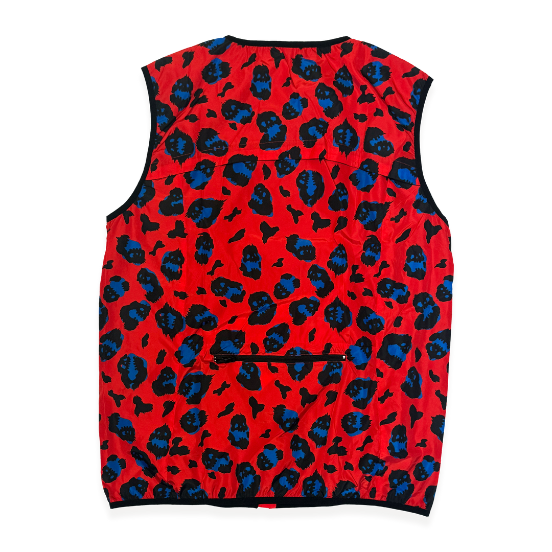 NCRC: Premium Super Soft Packable Gilet  - Animal Style - Red/Blue