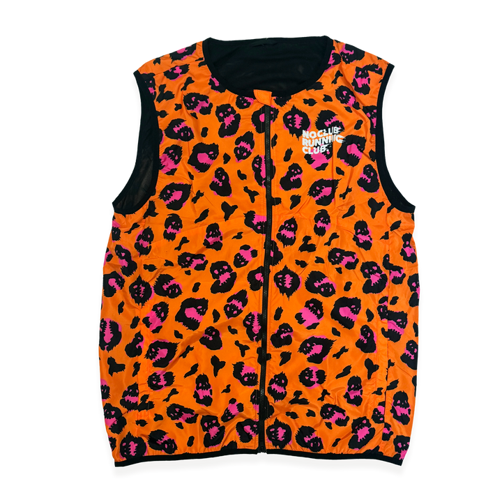 NCRC: Premium Super Soft Packable Gilet  - Animal Style - Tangerine/Pink