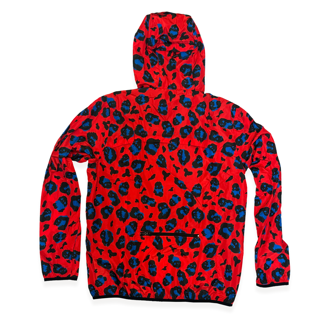 NCRC: Premium Super Soft Packable Windbreaker Jacket  -Animal Style - Red/Blue