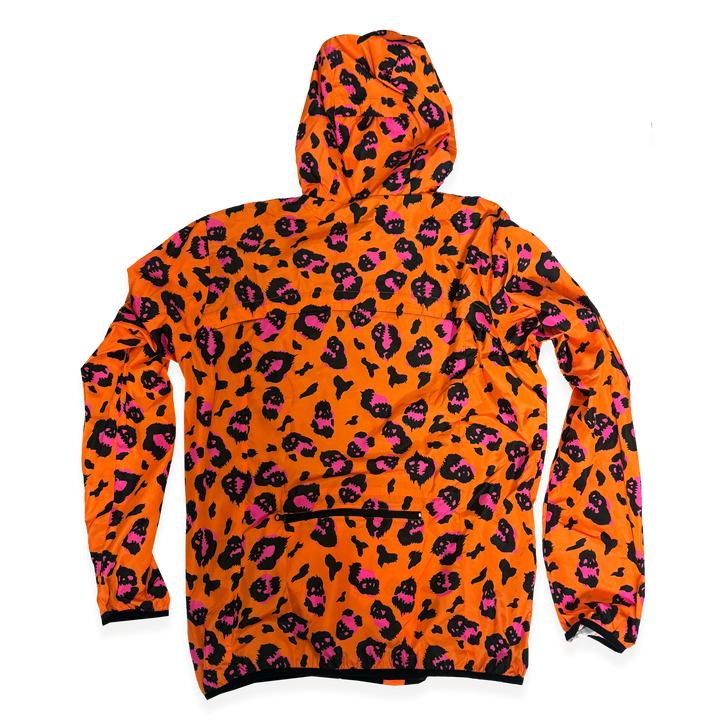 NCRC: Premium Super Soft Packable Windbreaker Jacket  -Animal Style - Tangerine/Pink