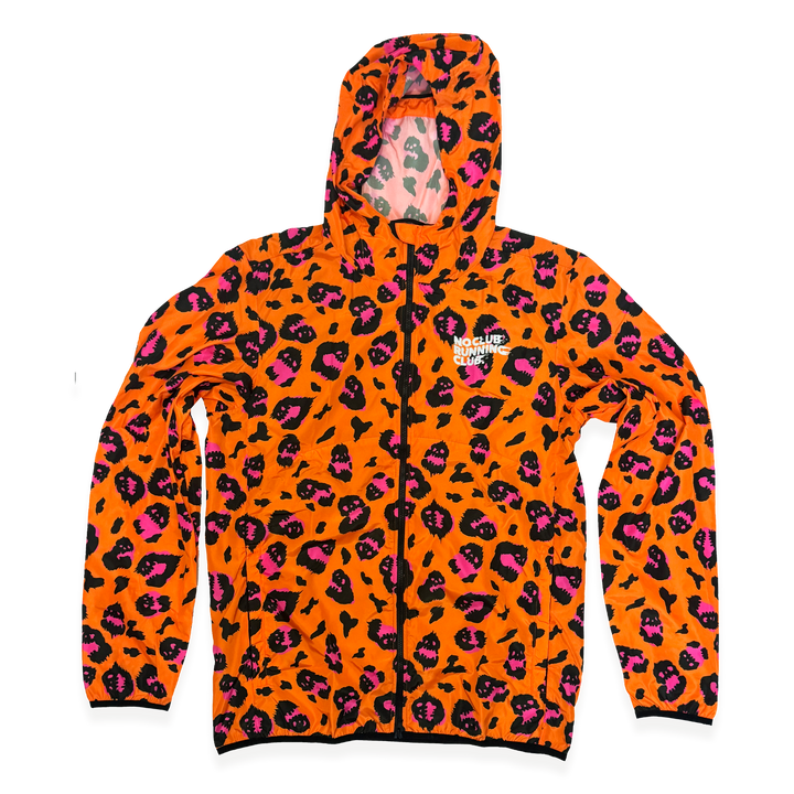 NCRC: Premium Super Soft Packable Windbreaker Jacket  -Animal Style - Tangerine/Pink
