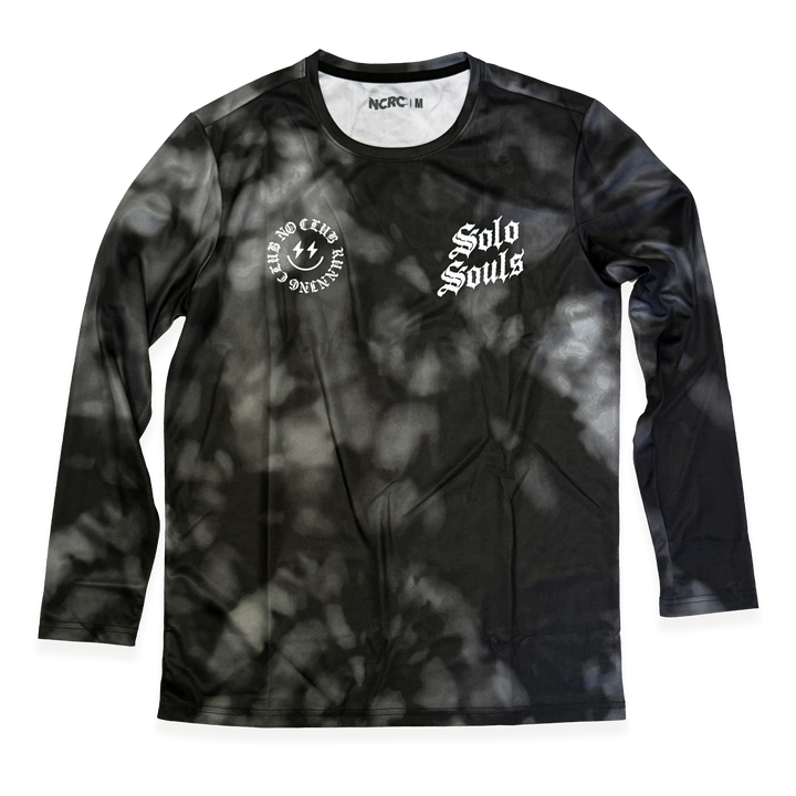 NCRC: Unisex Fits: Solo Souls V2 -  Long Sleeve Training Jersey - Bleach Dyed - Gravel