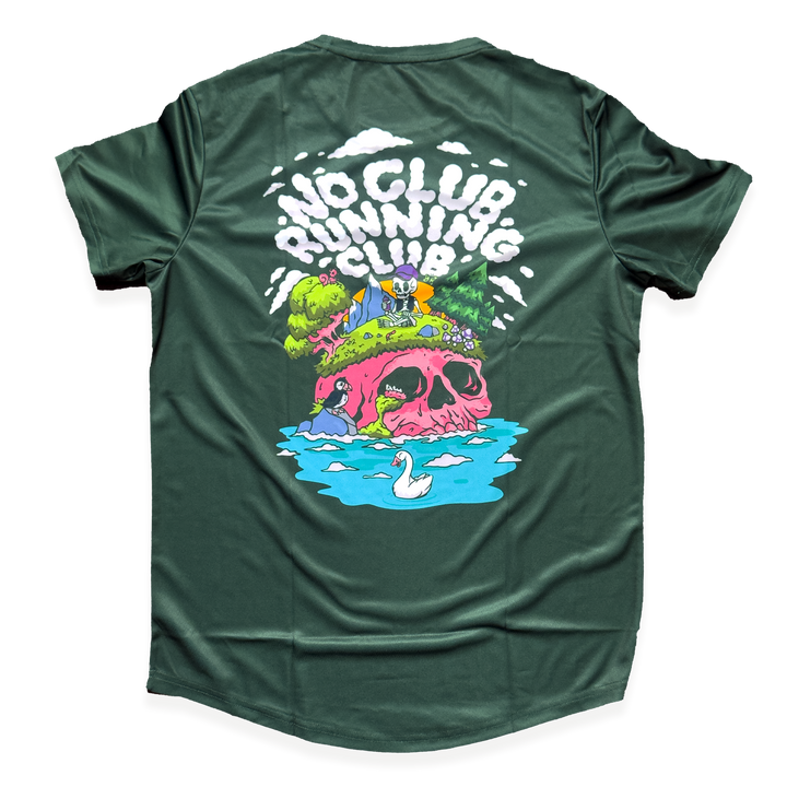 NCRC Unisex Fits:  Great Outdoors - Short Sleeve Training Jersey - Sunrise / Forest Green