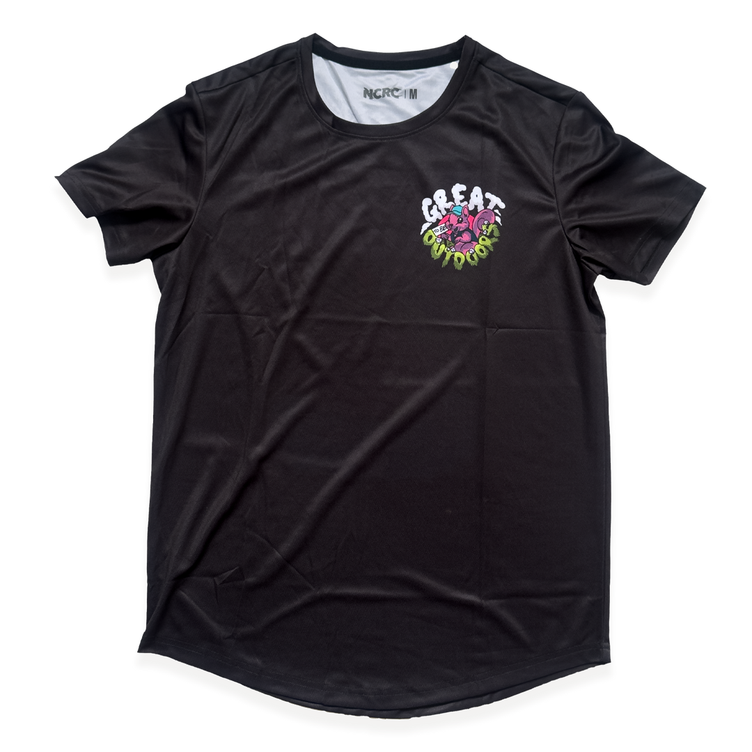 NCRC Unisex Fits:  Great Outdoors - Short Sleeve Training Jersey - Sunset / Black