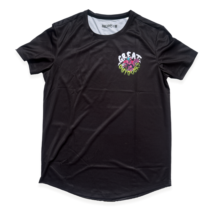 NCRC Unisex Fits:  Great Outdoors - Short Sleeve Training Jersey - Sunset / Black