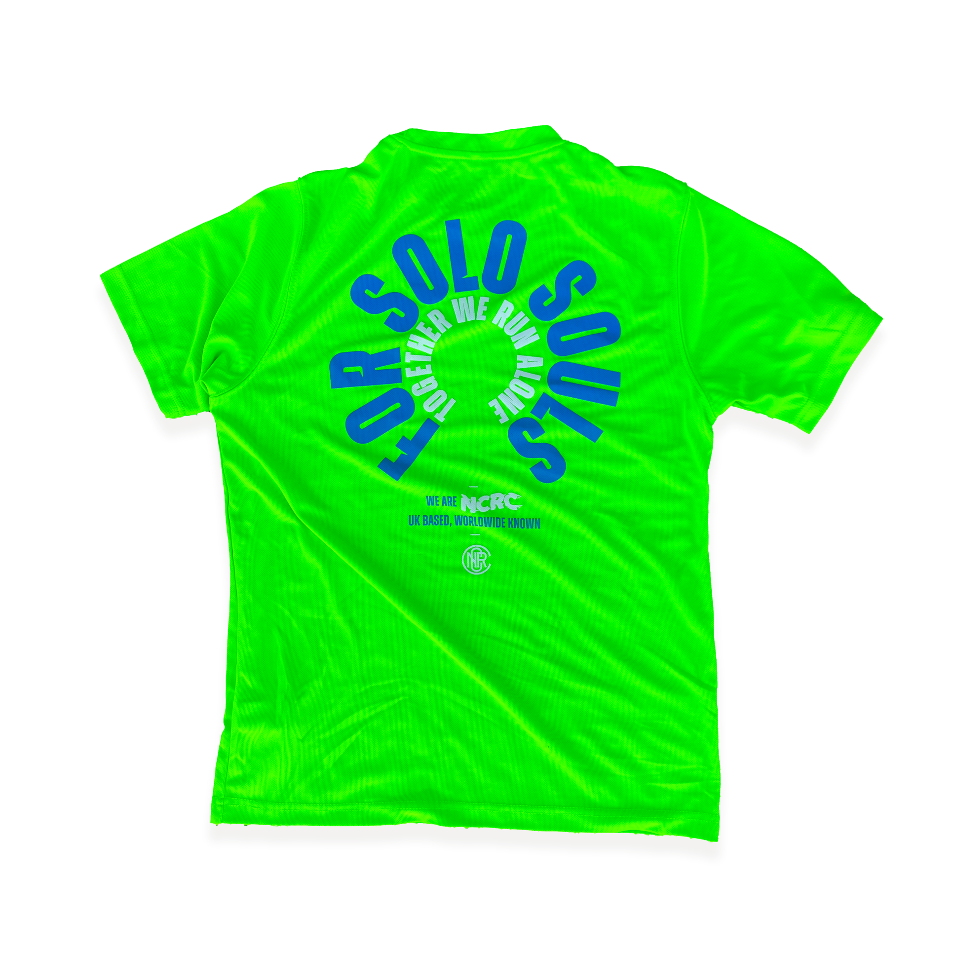 NCRC Unisex Fits: Autumn '23 - Limited Edition Short Sleeve Tee - Solo Souls - Fluro Green