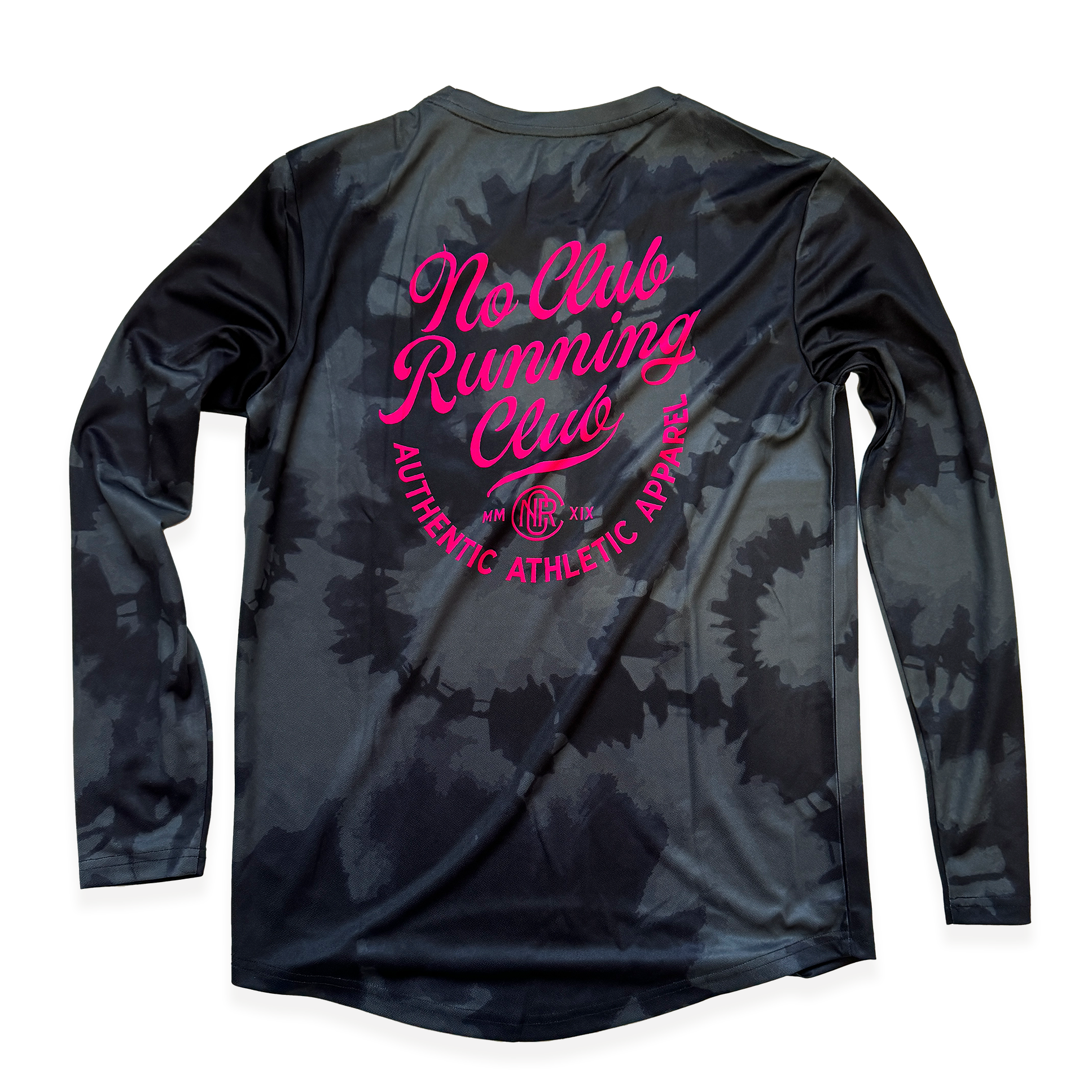NCRC: Unisex Fits: Heritage Tie Dye -  Long Sleeve Training Jersey - Charcoal/Black/Pink