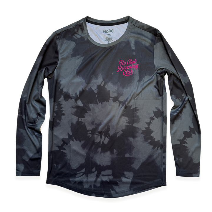 NCRC: Unisex Fits: Heritage Tie Dye -  Long Sleeve Training Jersey - Charcoal/Black/Pink