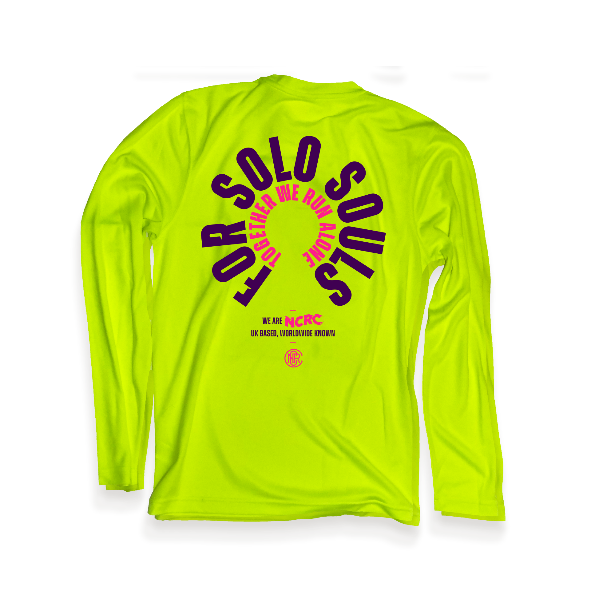 NCRC: Unisex Fits - Solo Souls- Fluro Yellow Long Sleeve Training Jersey